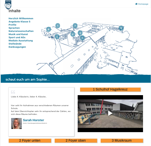 Screenshot des Tag der offenen Tür