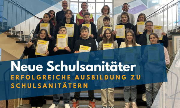 Ausbildung zum Schulsanitätsdienst erfolgreich